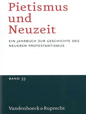 cover image of Pietismus und Neuzeit Band 35 – 2009